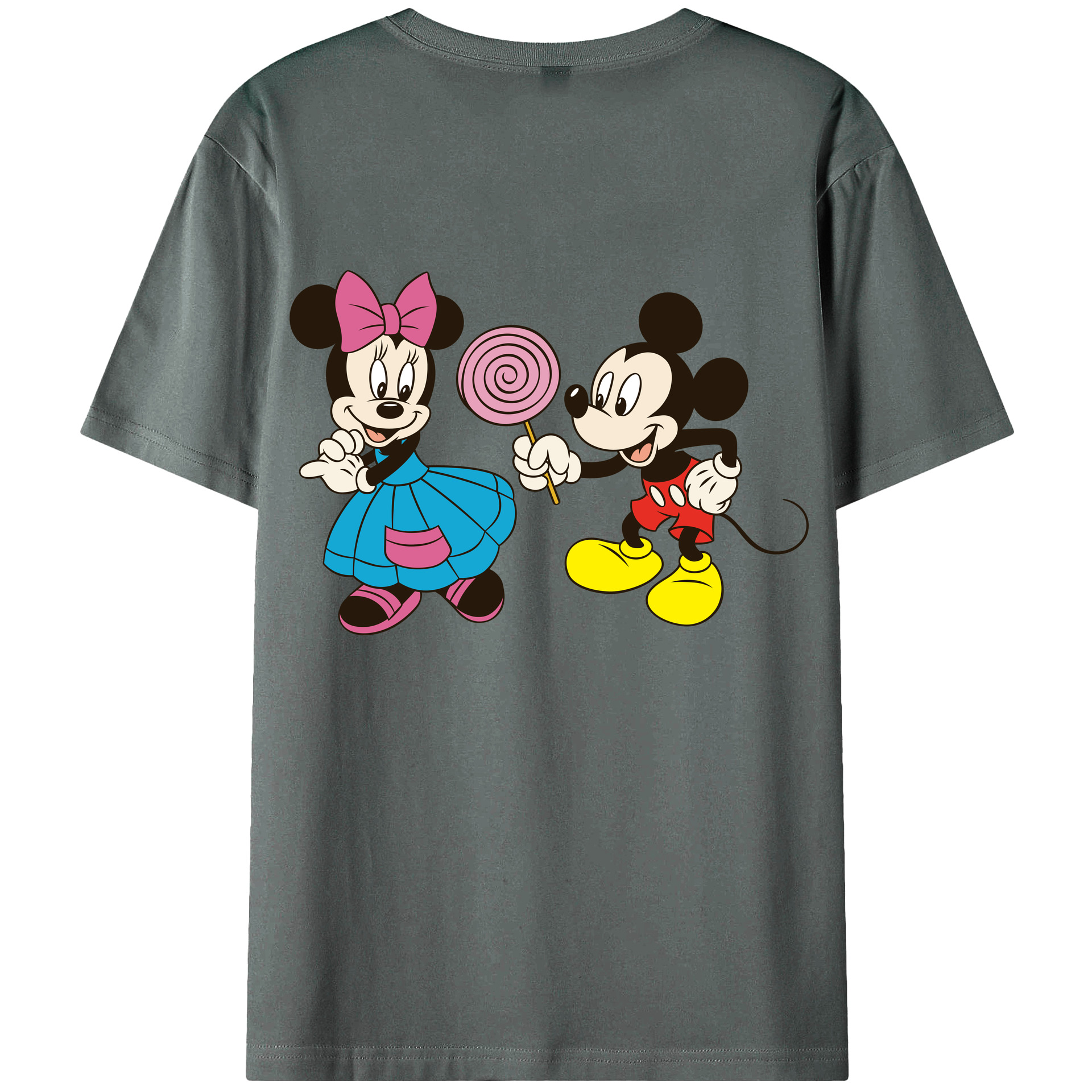 （画像用） ミッキーマウス Mickey Mouse 綿100％半袖Tシャツ（背面プリント）